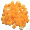 60 6x9mm Crystal & Orange Marble Glass Spacer Beads